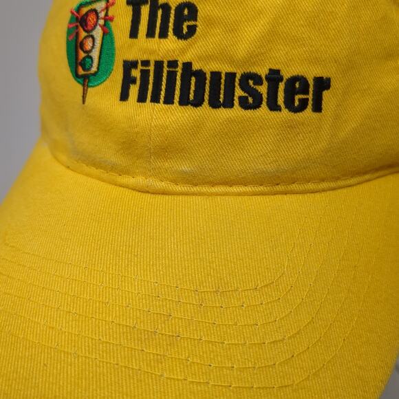 The Filibuster Strapback Baseball Cap Yellow One Size Adjustable Embroidered AMC - Picture 5 of 11